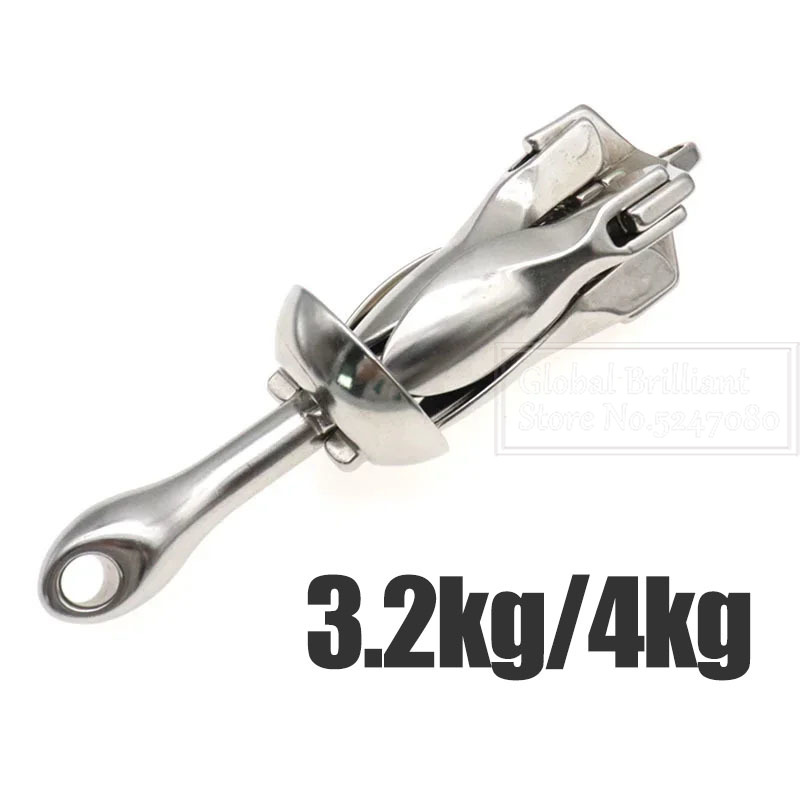 Fishing Kayak Anchor - Jangkar logam besi Stainless Steel, perahu