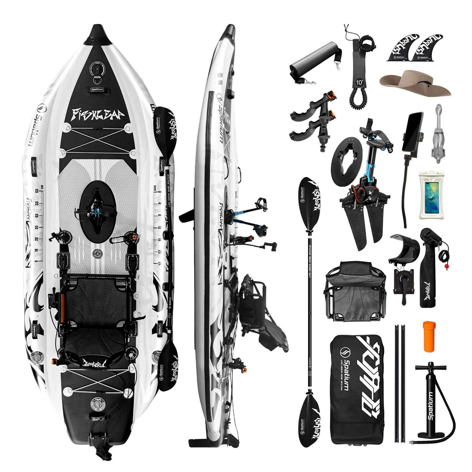 Fishing Kayak Pedal Drive - Kayak Tiup Spatium 11.5ft dengan Pedal
