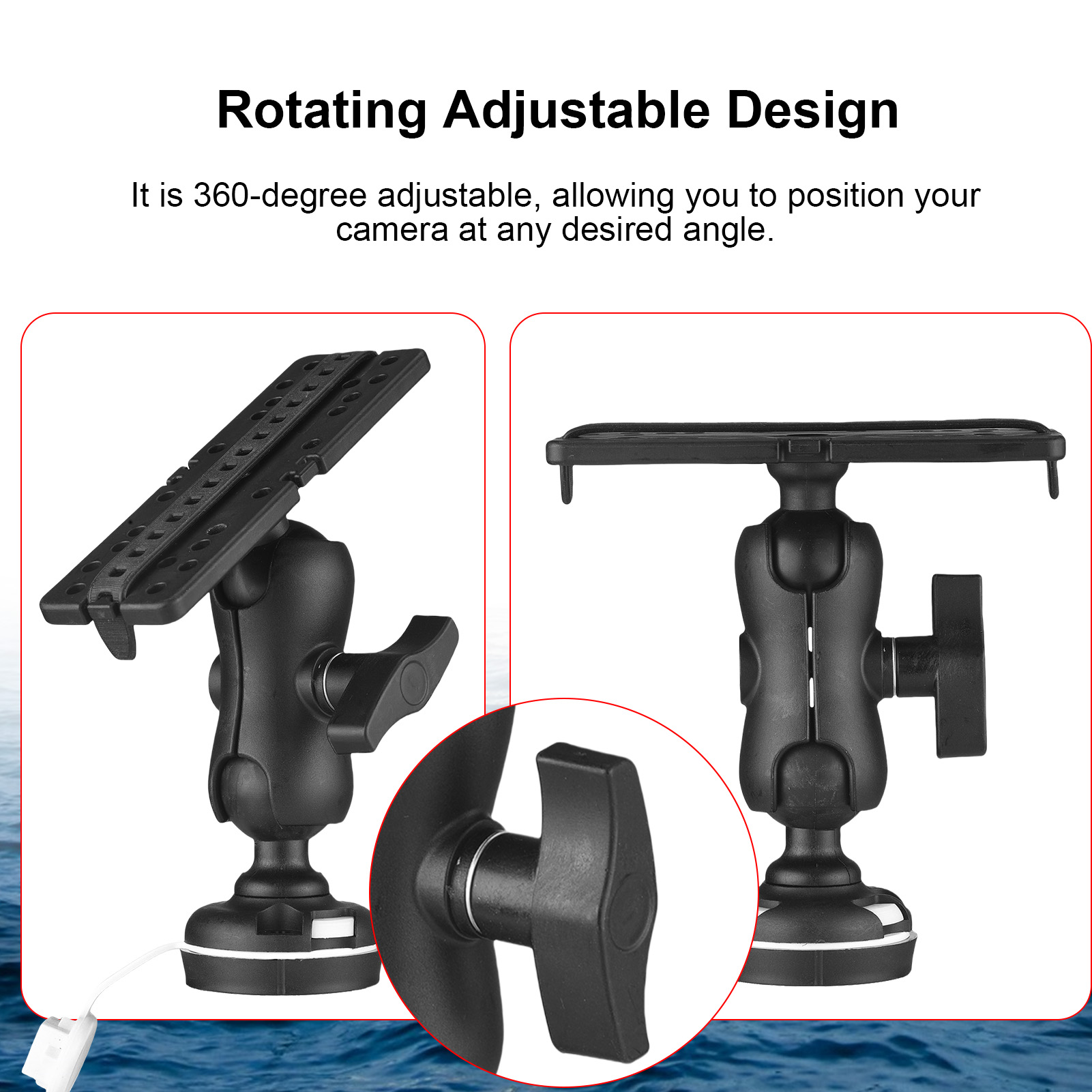Fishing Kayak Fish Finder Mount - Dudukan Pencari Ikan dengan Sistem Pemasangan