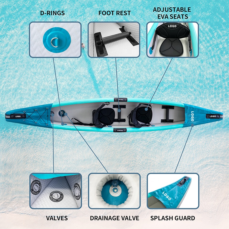 Kayak Tiup Drop Stitch, Kano T - Fishing Kayak Sit In ulasan dan harga