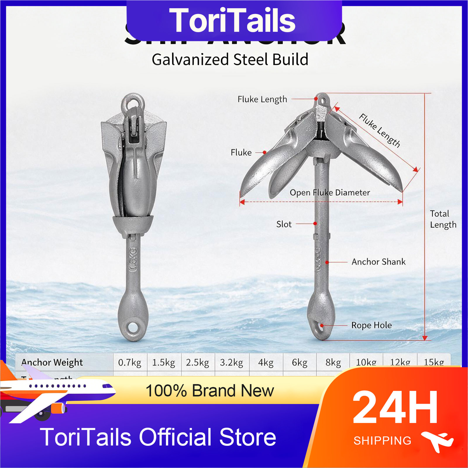 KOETSU Jangkar Perahu Lipat 0. - Fishing Kayak Anchor ulasan dan harga