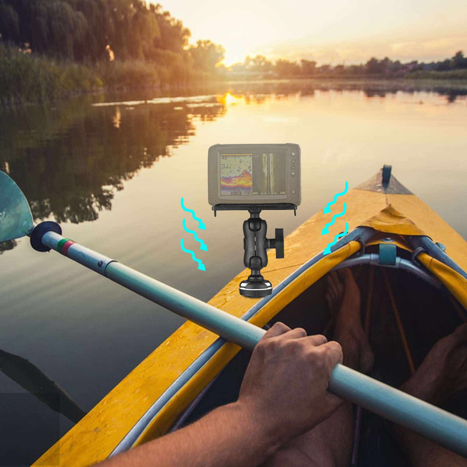 Dudukan Pencari Ikan dengan Si - Fishing Kayak Fish Finder Mount ulasan dan harga